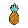 Cute pineapple shoe charm PVC decoration for canvas shoes sneakers DIY accessories lovely gift. - Fits 4-10mm Straws / 107-03 (Pineapple)