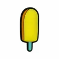 Cartoon cute popsicle shoe charm DIY decorative shoe buckle for canvas sneakers accessories - Fits 4-10mm Straws / 107-04 (Yellow Popsicle)