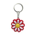 Llavero de flor de margarita de dibujos animados lindo, colgante de bolso rojo blanco - 005-11 Llavero
