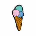 Cute silicone ice cream charm, colorful cartoon decorative buckle for shoes and accessories. - Fits 4-10mm Straws / 107-05 (Ice Cream)