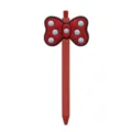 Lindo bolígrafo rojo con lazo de lunares, papelería elegante para estudiantes y oficina. - Estilo de Lazo Rojo / Rojo brillante