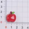 Dije de manzana de resina roja accesorio DIY para funda de teléfono manualidades 1p - GW702-016