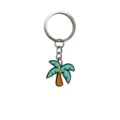 Lindo llavero de palmera, colgante de goma blanda PVC azul para llaves de coche y bolso. - Palmera