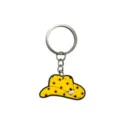 Llavero sombrero de vaquero amarillo PVC suave estrella anillo de metal regalo bolso - Sombrero de Vaquero Sonrisa Estrella Negra Amarilla