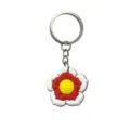 Llavero de flor de dibujos animados lindo, colgante de bolsa floral rojo y blanco, accesorio de auto. - 005-13 Llavero