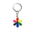 Llavero de flor colorida, lindo colgante de margarita multicolor para bolso y auto. - 005-20 Llavero