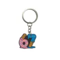 Leuke opvallende sleutelhanger van zacht rubber met nummer 67 donut ijsje voor een tas. - Stijl 07