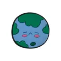 Cute earth silicone straw topper accessory, kawaii cartoon water cup decoration charm. - Fits 4-10mm Straws / 107-13 (Earth)