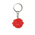 Llavero de Flor de Rosa Roja Lindo Colgante de Bolso Silicona Anillo Llave Coche - 005-27 Llavero