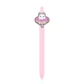 Leuke kat gelpen met donut siliconen topper, soepel schrijven, intrekbare briefjespen kantoor. - Roze