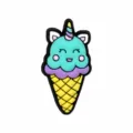 Cute unicorn ice cream shoe charm PVC shoelace buckle for DIY canvas sneaker decoration - Fits 4-10mm Straws / 107-26 (Unicorn Ice Cream)