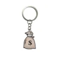 Llavero de goma suave PVC con bolsa de dinero anillo de metal colgante de bolso regalo - Estilo Bolsa de Dinero