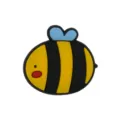 Cute cartoon bee silicone straw charm accessory for tumbler cups and daily decoration. - Fits 4-10mm Straws / 107-17 (Little Bee)