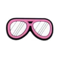 Jolis charms de chaussures lunettes de soleil roses boucles PVC pour sabots sandales - Breloque Lunettes de Soleil