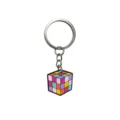 Dibujos animados creativo llavero lindo colorido PVC caucho blando cubo mágico colgante - Cubo de Rubik