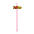 Pink retractable gel pen with cute 3D heart love phrase charm for student stationery writing. - I LOVE YOU Style / Pink