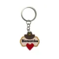 Llavero vaquero del oeste PVC goma blanda colgante bolso bonito anillo de llave regalo - Sombrero de Insignia Bienvenidos