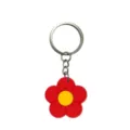 Llavero de flor roja lindo, encantador colgante de margarita de dibujos animados. - 005-33 Llavero