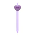 Paarse gelpen met schattige hartje siliconen bedel, soepel schrijven schoolbenodigdheden cadeau. - HUGS Hart Patch (269-13)
