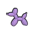 Purple balloon dog shoe charm cute cartoon PVC decorative buckle for canvas shoes DIY accessory - Fits 4-10mm Straws / 107-30 (Balloon Dog - Purple)