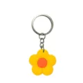 Llavero de flor margarita lindo, colgante de bolso floral amarillo, anillo de metal. - 005-34 Llavero