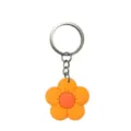 Lindo llavero de flor naranja, adorable colgante de bolso margarita y anilla metálica. - 005-35 Llavero