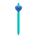 Valentijnsdag hart siliconen gelpen schattige turquoise druk balpen briefpapier - ONLY YOU Hart Patch (269-15)