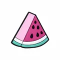 Adorably cute watermelon silicone charm accessory designed for trendy straw cups and shoes. - Fits 4-10mm Straws / 107-27 (Watermelon Slice)