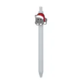 Grijze gelpen variant met schattige kerst kat ornament voor kantoor schrijven briefpapier benodigd - Lichtgrijs