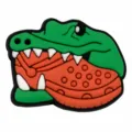 Silicone crocodile shoe charm cartoon shoe decoration accessory cute footwear pendant gift 1pc - Fits 4-10mm Straws / 107-31 (Crocodile Shoe Bite)