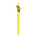 Yellow retractable ballpoint pen with cute bulb charm, smooth student office writing supply. - Light Bulb Style / Yellow