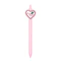 Leuke roze gelpen met hartjesbedel, klikbare esthetische briefpapier voor studenten. - Gietkan Hart Patch (269-26)