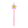 Bolígrafo de gel retráctil rosa con lindo diseño de flor, papelería de estudiante. - Flor Rosa (005-39F15)