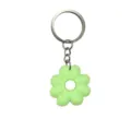 Llavero de flor verde bonito, colgante de margarita de silicona para bolsos y llaves de coche. - 005-58 Llavero