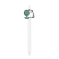 Leuke kat intrekbare gelpen met mini ventilator, witte schrijfpen voor kantoor. - Wit