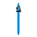 Blauwe intrekbare gelpen met schattig kat vrijheidsbeeld bedeltje, schoolkantoor - Blauw