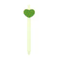 Groene intrekbare gelpen met schattig hartje met stippen, schrijfbehoefte voor studenten. - Groen Gele Stip Hart Patch (269-31)