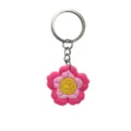 Llavero de flor bonito con colgante rosa y amarillo, ideal como accesorio decorativo. - 006-25 Llavero