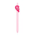 Retractable ballpoint pen with cute heart design pink student stationery office supply - BE FRIEND Style / Pink