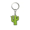 Llavero de cactus de dibujos animados lindo gesto rock metal y PVC colgante de bolso - 006-46 Llavero