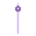 Bolígrafo de gel morado retráctil con flor 3D bonita, papelería escolar encantadora. - Flor Púrpura (005-56F14)