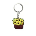 Llavero de cesta girasol lindo, colgante bolsa metal floral de dibujos animados para llaves - 006-51 Llavero