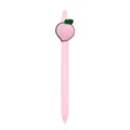 Lindo bolígrafo de gel rosa con dije de durazno de silicona, papelería bonita para la escuela. - Colgante de Melocotón (006-03F15)