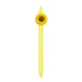 Bolígrafo de gel amarillo con bonito diseño de girasol 3D, artículo de papelería retráctil escolar. - Colgante de Girasol (006-23F16)
