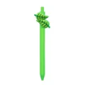 Bolígrafo de gel verde con hoja de silicona, bolígrafo de dibujos animados kawaii para estudiantes - Colgante de Doble Hoja (006-47F11)