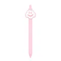 Pink retractable gel pen with cute cloud smile charm, smooth writing student stationery. - Cloud Smiley Face Style / Pink