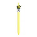Lindo bolígrafo de gel retráctil amarillo con un encantador dije de flor de girasol para estudiantes. - Florero de Girasol (006-49F16)