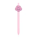 Pink Retractable Ballpoint Pen with Cute Smiley Face Cloud Soft Rubber Pendant, Student Stationery - Purple Cloud Smiley Style / Pink