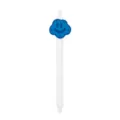 Cute blue cloud smiley face retractable ballpoint pen, white student gel ink writing stationery. - Blue Cloud Smiley Style / White
