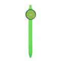Bolígrafo de gel verde con dije de silicona de lima, lindo bolígrafo para material escolar. - Rodaja de Lima (006-33F11)
